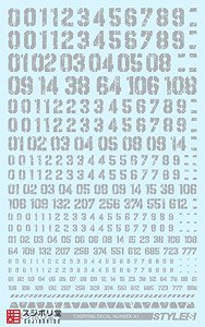 ST01-NUM-GR Chipping Decal Nunber Gray