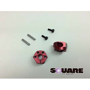 TGE-1208R Clamp Type Aluminum Hex Hub 8mm (Red)