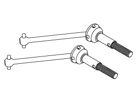TGE-544SP2 Wide Angle Universal Drive Shaft Set (44mm)