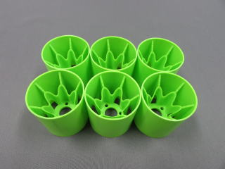 TN-989 YRX12 Rear Wheels Green 6pcs