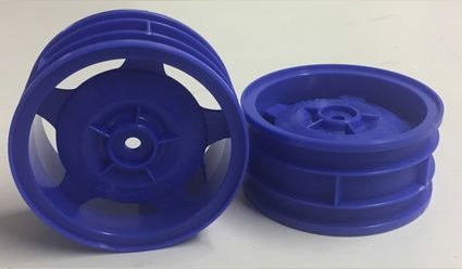 54681 Star-Dish Wheels (Blue) - 4WD Buggy Front