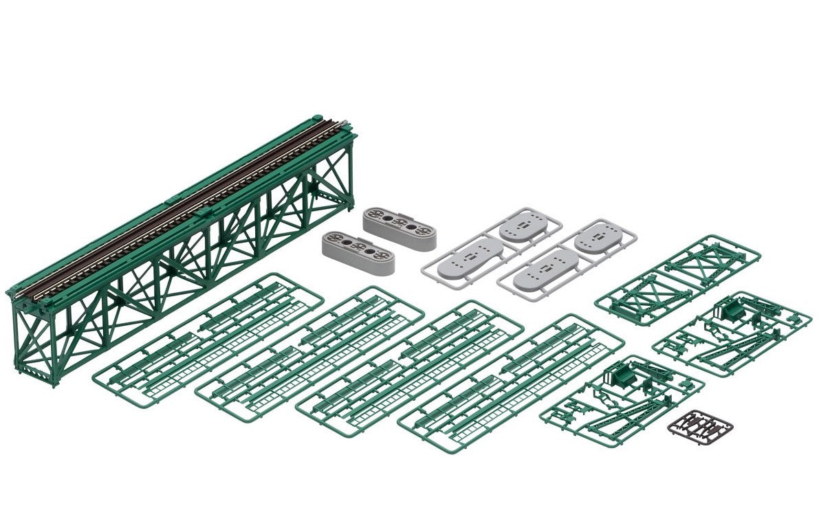 3267 Fine Track Single Track Deck Truss Bridge S2