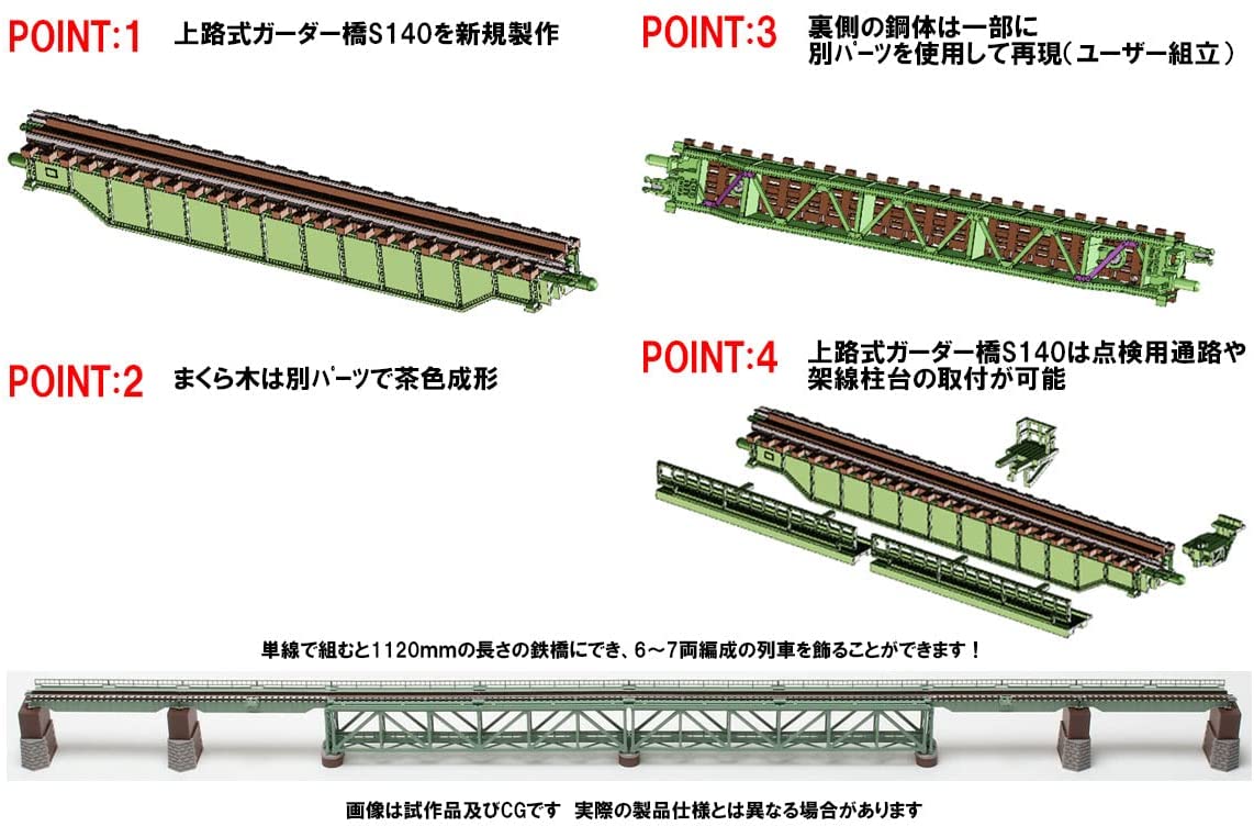 3270 Fine Track Deck Truss Bridge Set (Green)