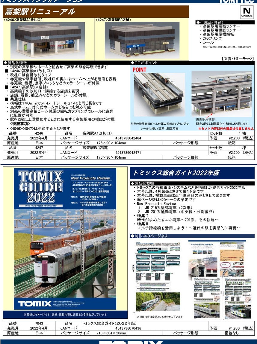 7043 TOMIX Guide 2022