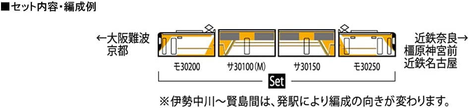 98463 Kintetsu Series 30000 `Vista EX` (New Color, w/Smoking Roo