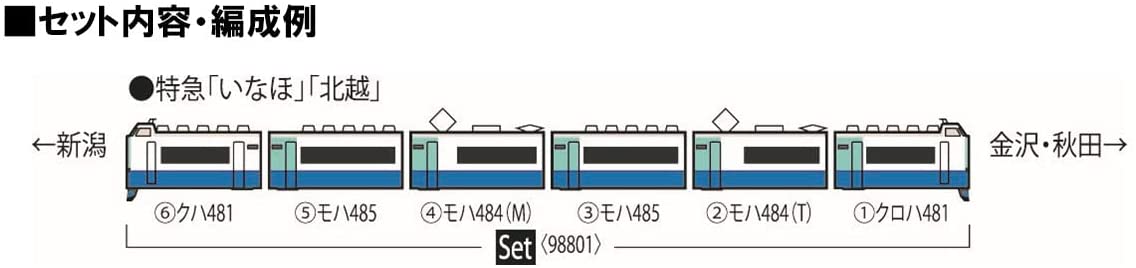 98801 J.R. Series 485-3000 Limited Express (Kaminu