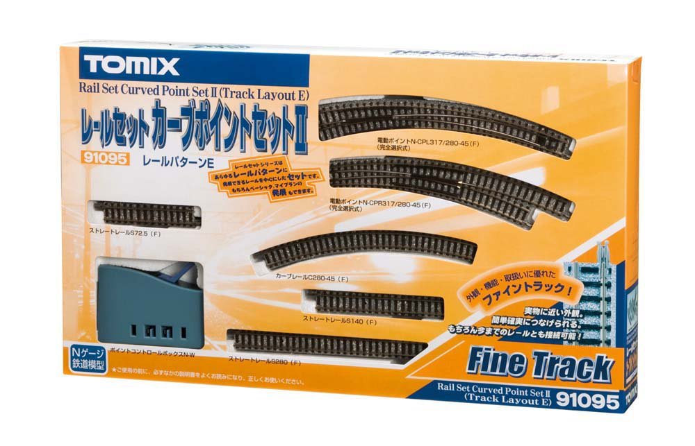 91095 Fine Track Rail Set Curved Point Set II (E)