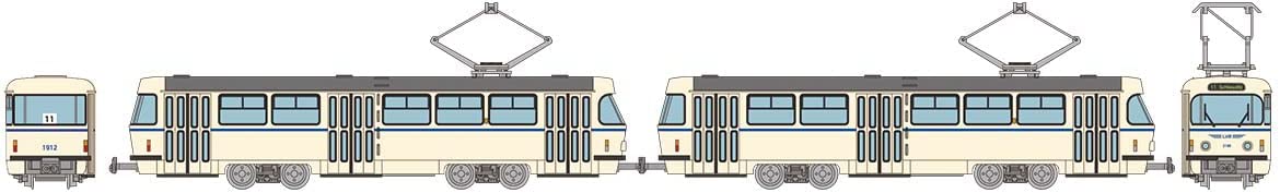315728 The Railway Collection Leipzig Tram Tatra T