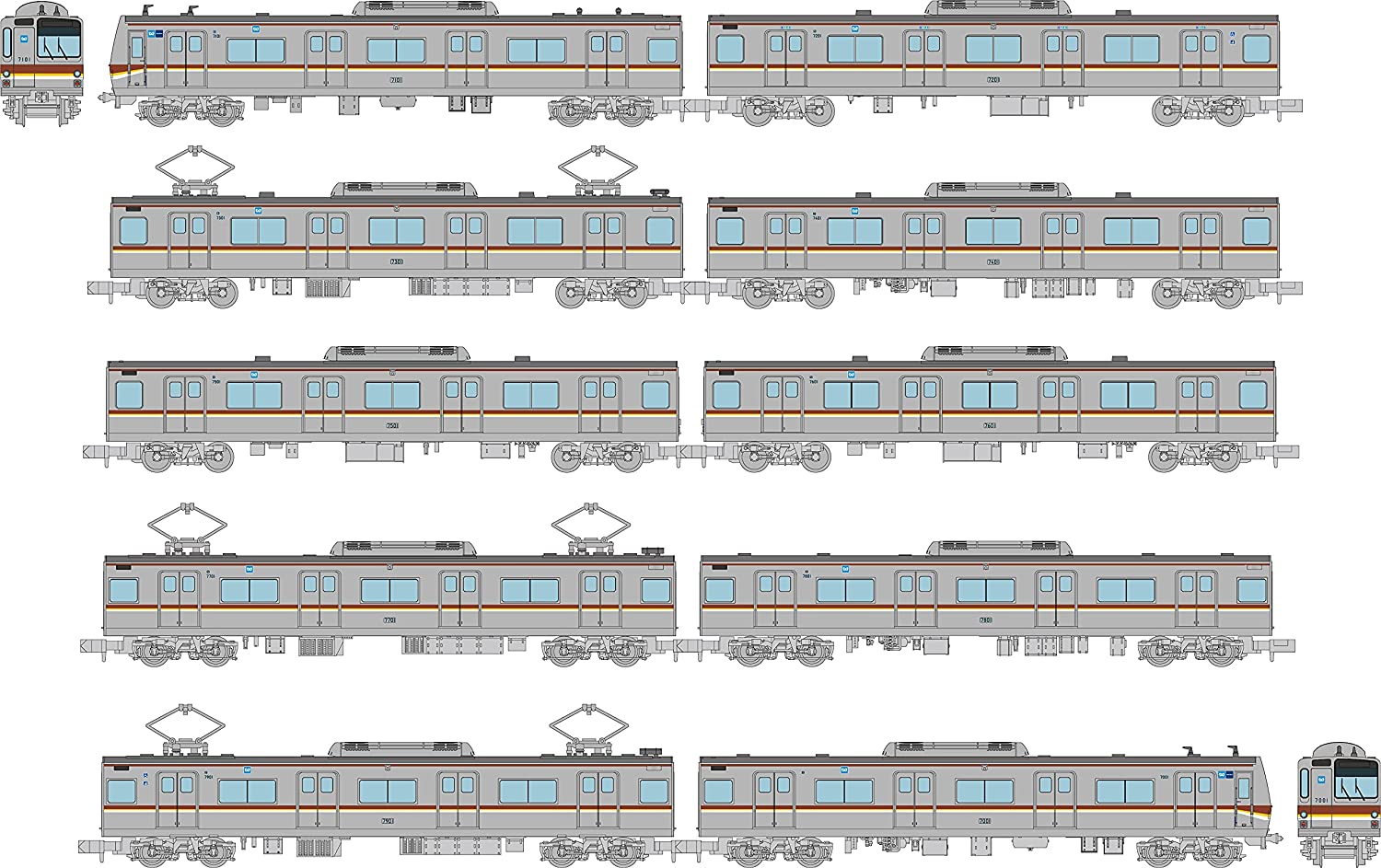319887 The Railway Collection Tokyo Metro Series 7