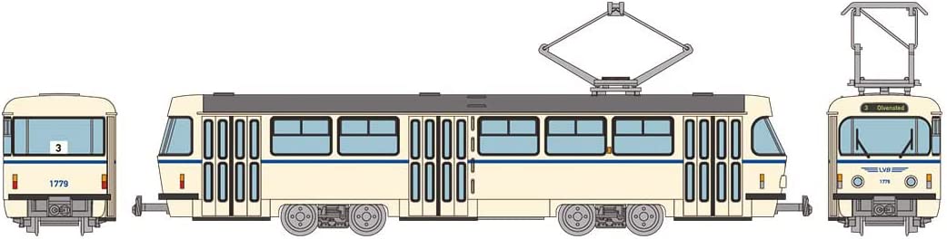 322245 The Railway Collection Leipzig Tram Tatra T