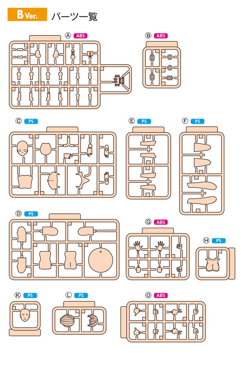Movable Body Female Type (B Version) A plastic model