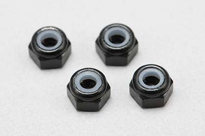 ZC-N3ABKA M3 Aluminum nylon lock nut (Black 4pcs)