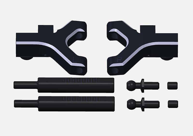 Y2-008FSCA Aluminium Front Short Lower A Arm Conversion for YD2/