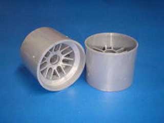 Z8001S F1 Front Wheels Silver for Tamiya F103