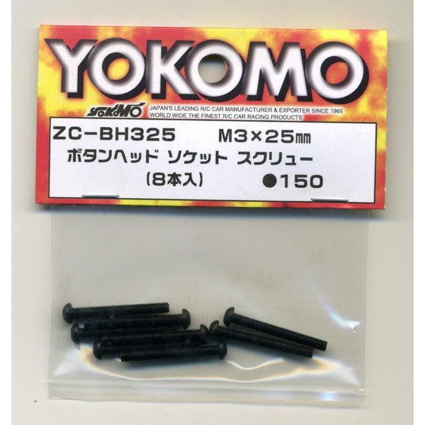 ZC-BH325A Button Head Hex Screw M3x25mm 8pcs