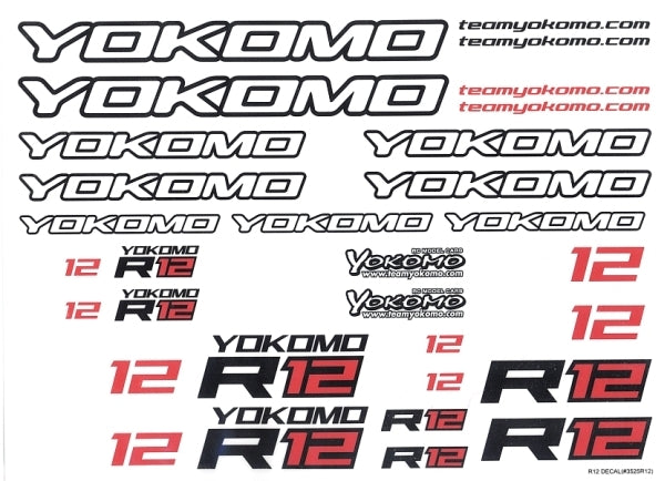 ZC-R12-1 Yokomo R12 Decal
