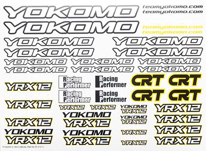 ZC-X12-1 Yokomo YR-X12 Decal