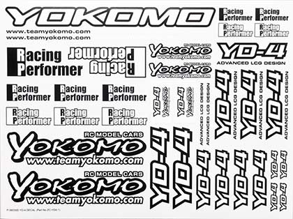 ZC-YD4-1 Yokomo YD4 Logo Decal Sheet