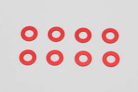 ZCR-A3605 3x6x0.5mm Aluminum Spacer/Red 8pcs