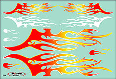 BL329 Fire Flame Pattern Decal
