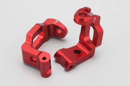 DRR-413A7 Aluminum Front Steering Hub Carrier (Caster 7?Red)