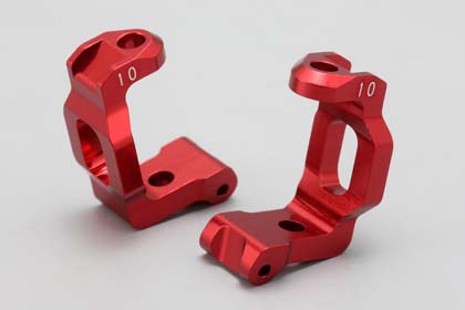 DRR-413A1 Aluminum Front Steering Hub Carrier (Caster 10?Red)