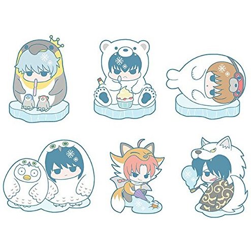 Rubber Mascot Gintama Prince Hata with Ice Animals (Set of 6)