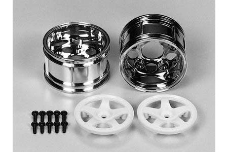 Tamiya RC 5Spoke TwoPiece Wide Wheels - (1pr)