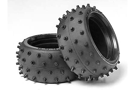 Tamiya RC Wide Stud Spike Tire Set - U53059