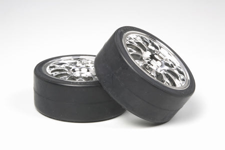 RC Metal Plated Mesh Wheels - w/Drift Tire Type D 26mm O/S+2