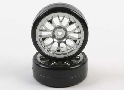Tamiya RC Mesh Wheel w/SD Tires - 24mm/+2 (2pcs)