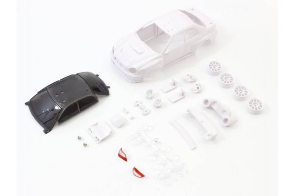 MZN200 Impreza WRC 2002 White Body Set w/Wheel