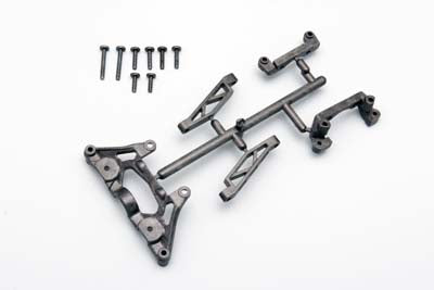 SD-002BGA SD F & R Chassis Braces (Light Graphite Production)