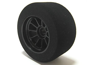 Front Sponge Tire Glued On Rim (Medium - 35 Shore)