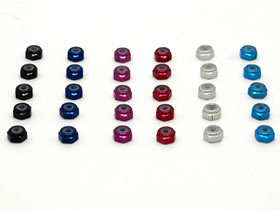 SGE-12UBY Thin Aluminum Nylon Nut 2mm Dark Blue