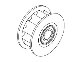 SGE-313T Belt Tensioner Pulley 13T (Tamiya Blue)