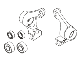 Rear Hub Aluminum (2 degrees toe-in)