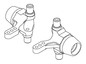 STD-35D TT-01R Type-E Front Steering Hubs