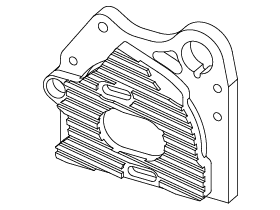 SVD-20 TA05-VDF One-Piece Motor Mount Bulkhead (Blue)