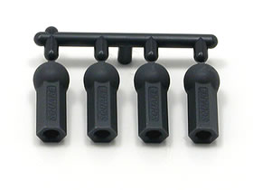 TGE-205S Strong Ball End Cups Dark Gray (for Tamiya Balls Ends)