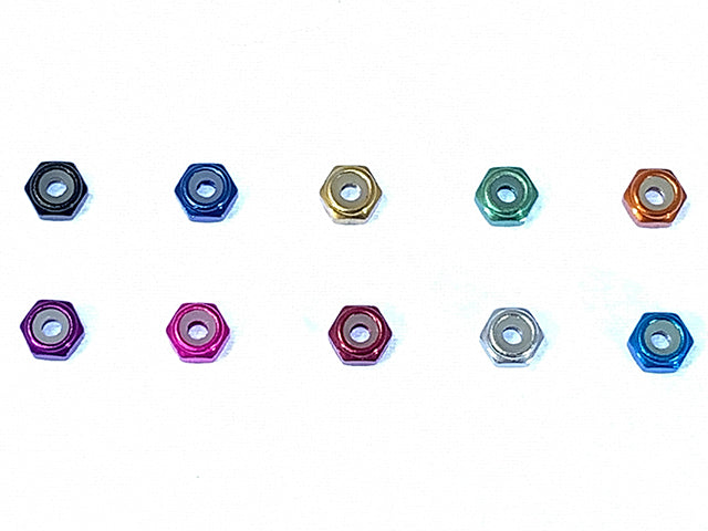 SGX-102UTB Aluminum Lock nut thin type (Light Blue) 10pcs