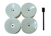 WHE-0002W High-precision Dish Wheel Racing White 4 pcs