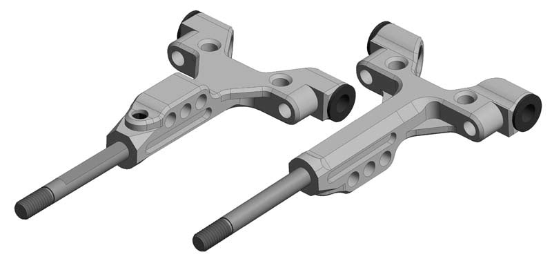 0555-FD Adjustable T-arm Φ3mm - Silver