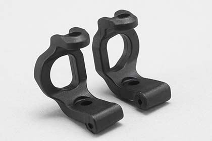 B8-413G-1 Graphite front steering hub carrier (4deg) Tread -1mm