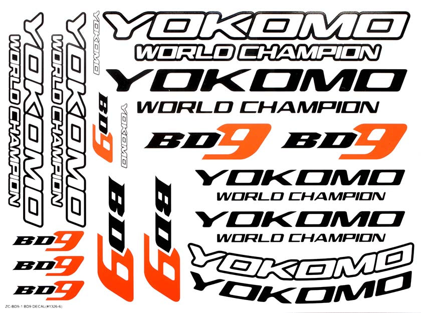 ZC-BD9-1 BD 9 logo decal for BD 9