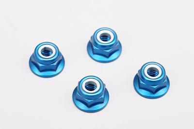 Aluminum Lock Nut (Blue / 4pcs)