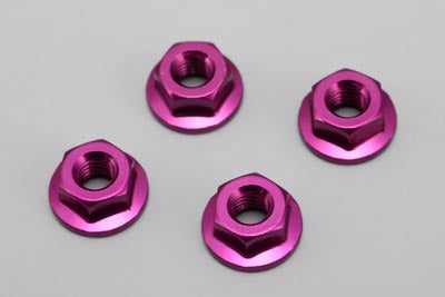 ZC-N4FPA Aluminum Flanged Nut &#65288;Purple&#12539;4pcs)