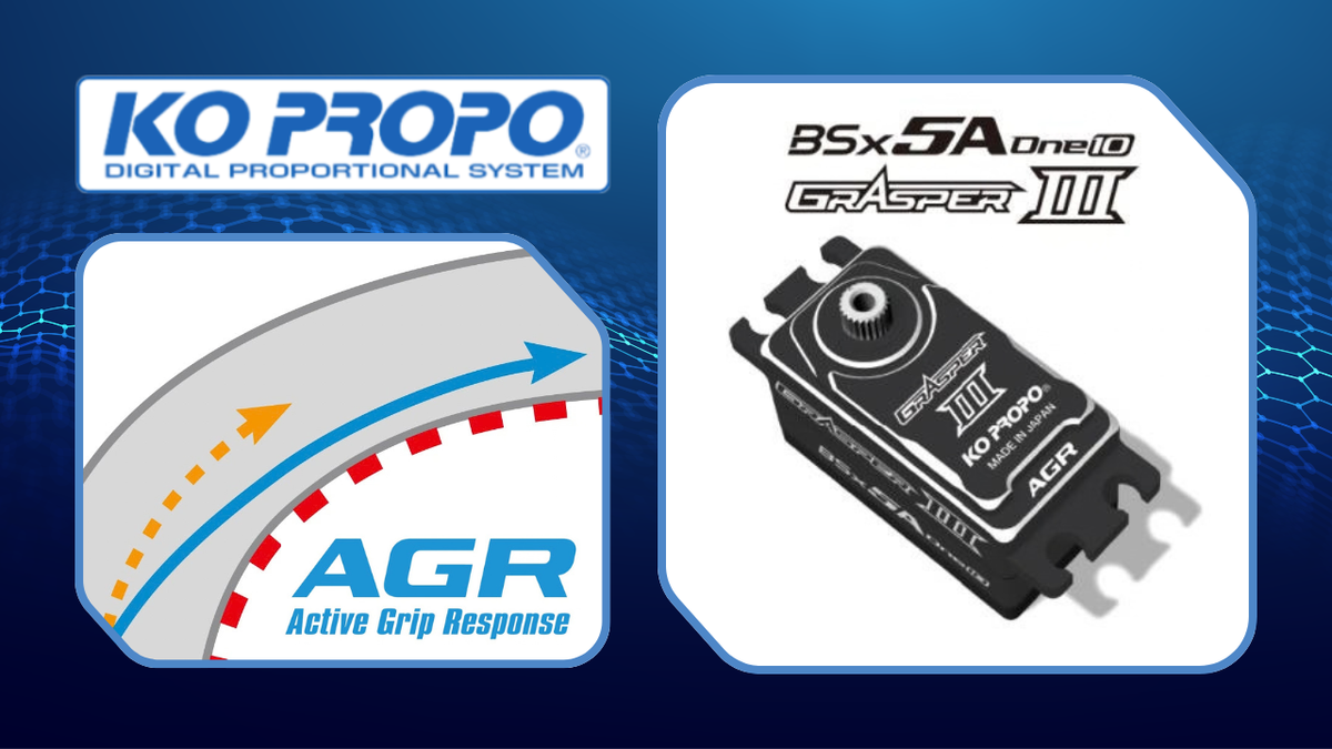 New Pre Order from Ko Propo: Grasper3 Servo Sets with Active Grip Response and 4S Selector