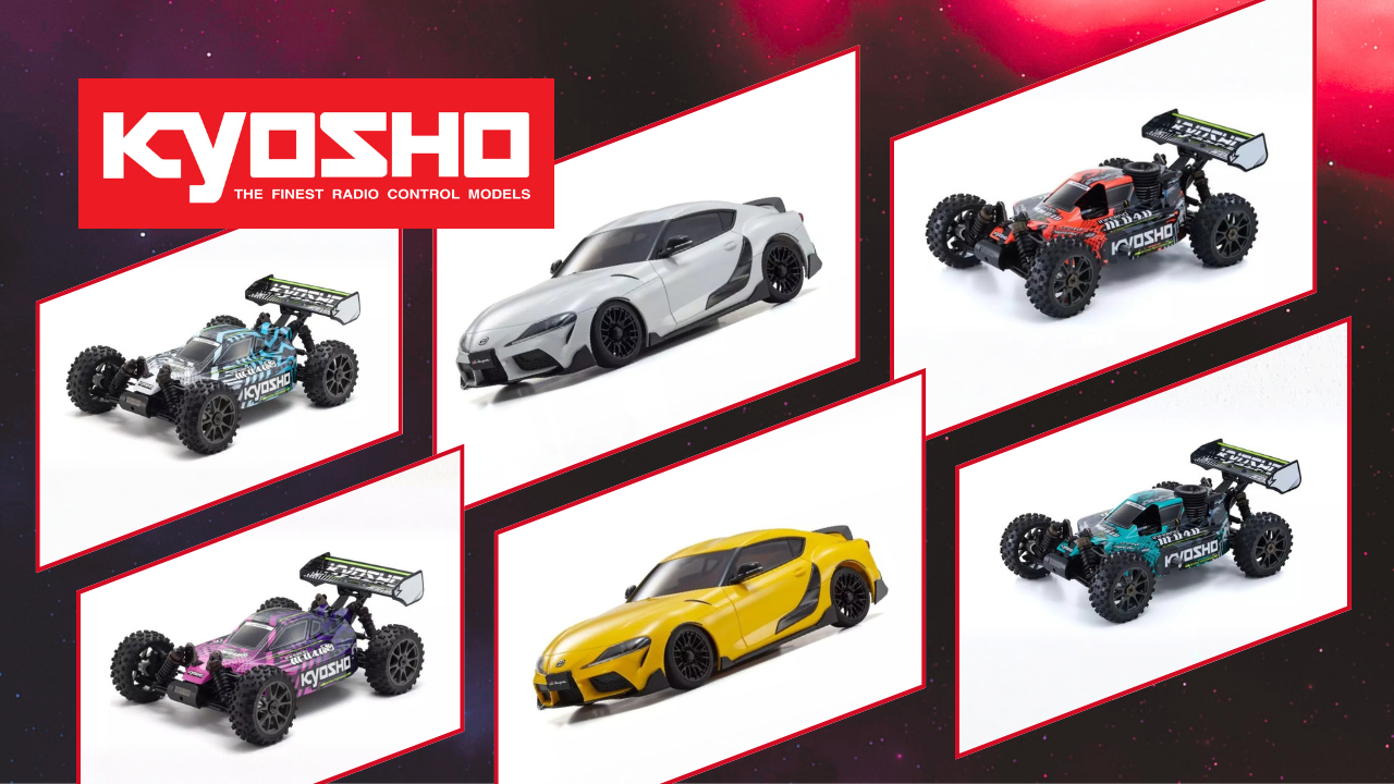 New Pre Order from Kyosho: Inferno NEO Buggy and Toyota GR Supra Aero Mini-Z Complete Lineup