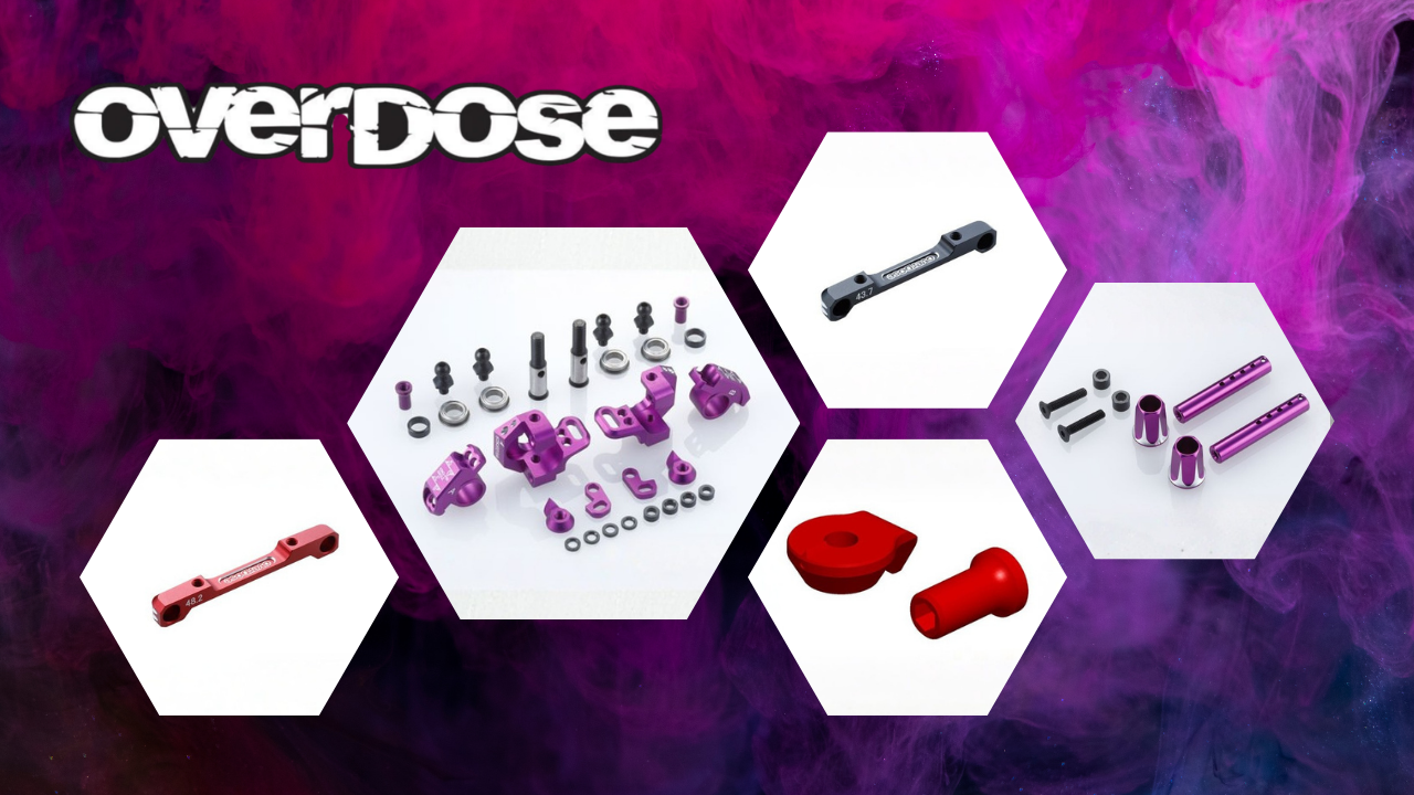 New Pre Order from OVERDOSE: Complete Chassis Overhaul with Aluminum Adjustment Parts (Restock)